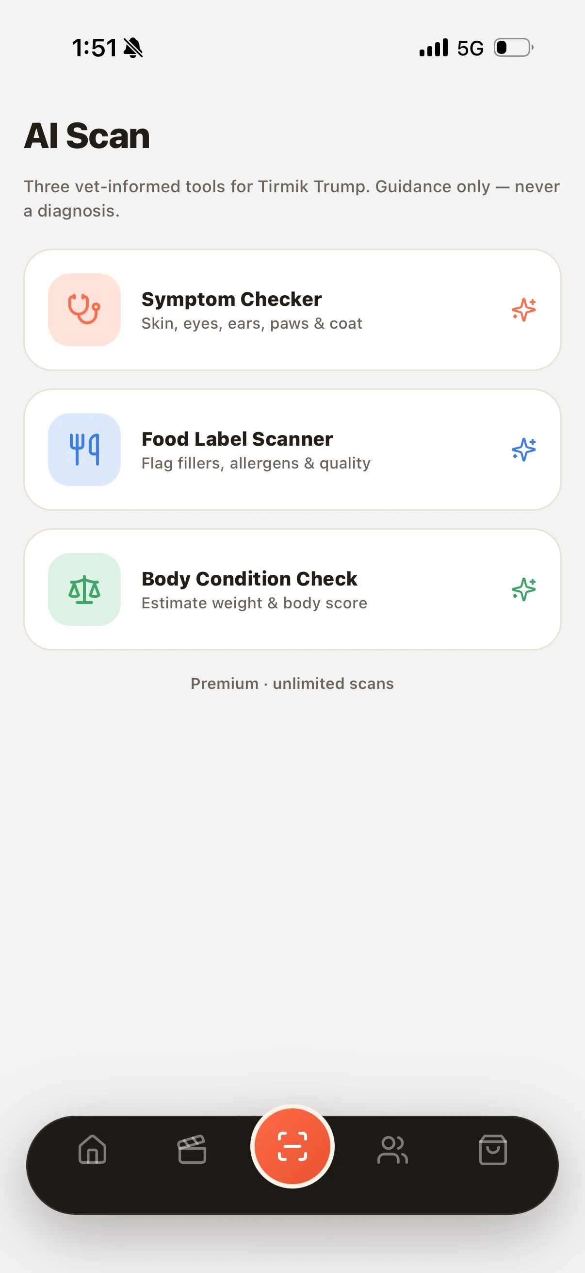 yapzy product interface, screen 2